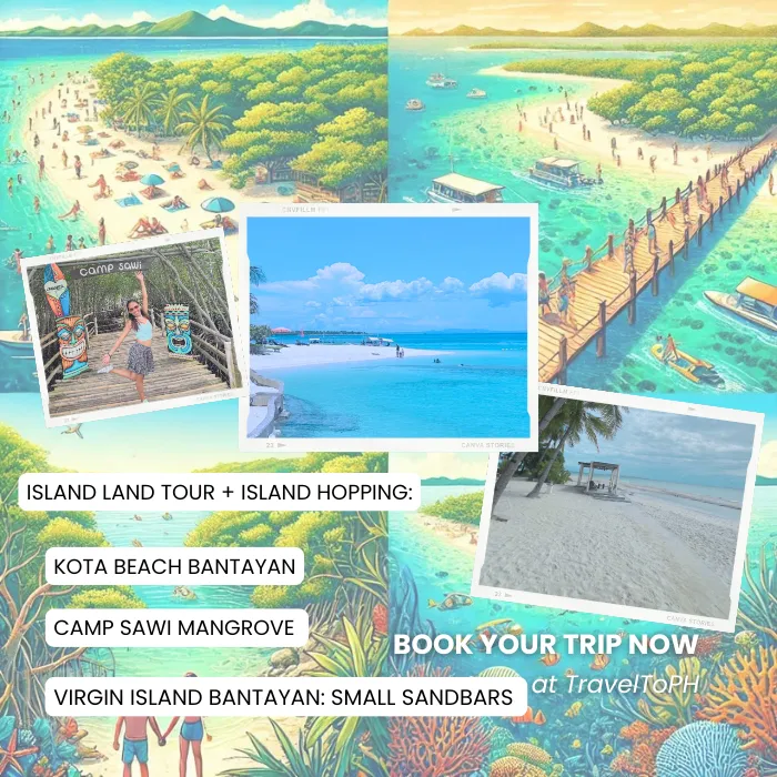 TravelToPH - Экскурсии / Туры - Вариант B - Утренняя экскурсия по острову + Дневной круиз по островам: пляж Кота - мангровый лес Сави - остров Вирджин - маленькие островки | VB-OBELTAIHKBMCSVISS-D1