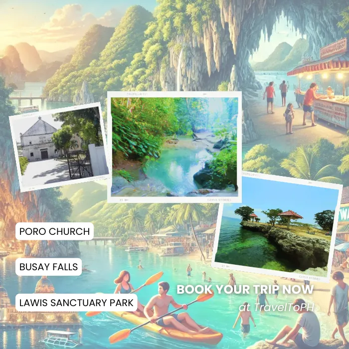 TravelToPH - Экскурсии / Туры - Исторический и культурный тур: церковь Поро - водопады Бусай - парк Лавис | VC-HCTPCBFLSP-D1