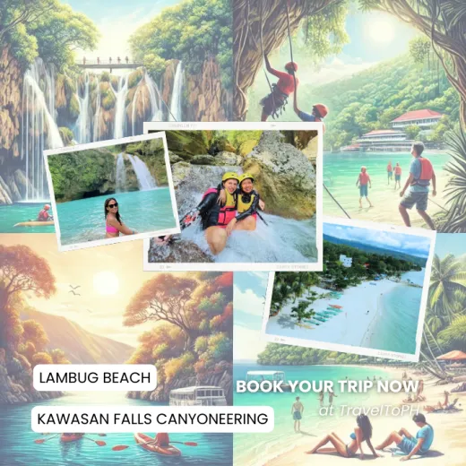 TravelToPH - Экскурсии / Туры - Каньонинг на водопадах Кавасан - пляж Ламбуг в Бадиане | VC-KFCLBB-D1